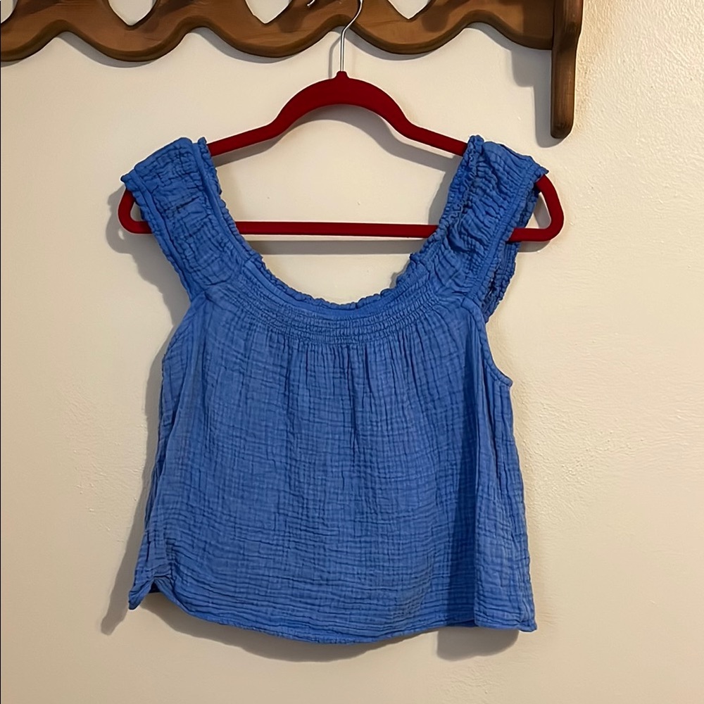 Blue Sleeveless Women's Top